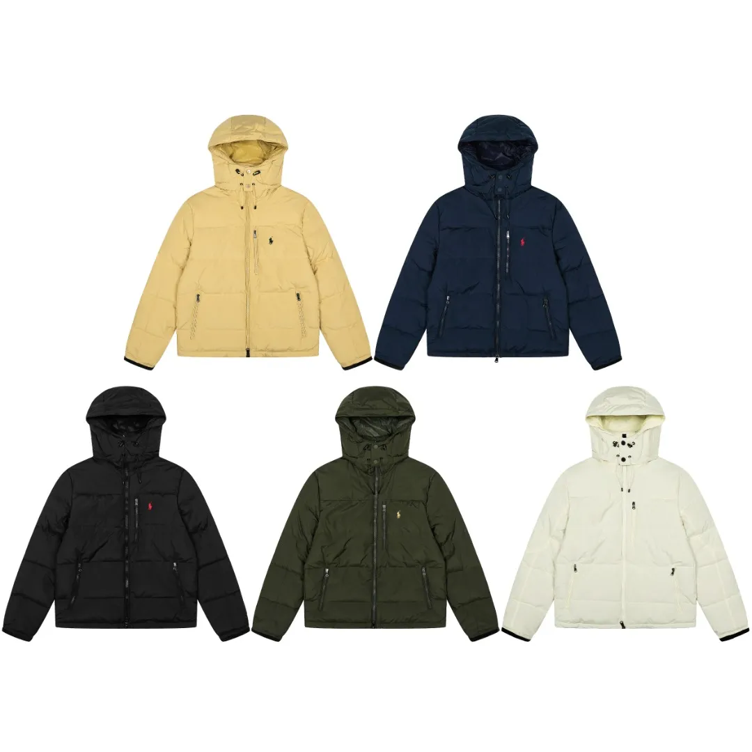 P720 Top quality" Style number: 9003# [Ralph Lauren winter basic classic embroidered men's and women's couple's same style hooded down jacket] ✅Ralph Lauren American retro chest zipper high version top-fill winter down jacket ✅100% high-quality white duck down, high version top-fill capacity ✅Double-layer inner velvet to strictly prevent velvet running ✅Built-in adjustable drawstring, windproof and coldproof, considerate and in place ✅Original version The maximum size can be worn up to 200 pounds. Loose and comfortable, no pressure. ✅Same style for male and female couples. Recommended OOTD outfits in winter~ Size: S-XL Color: Black, milky white, khaki, navy blue, military green
